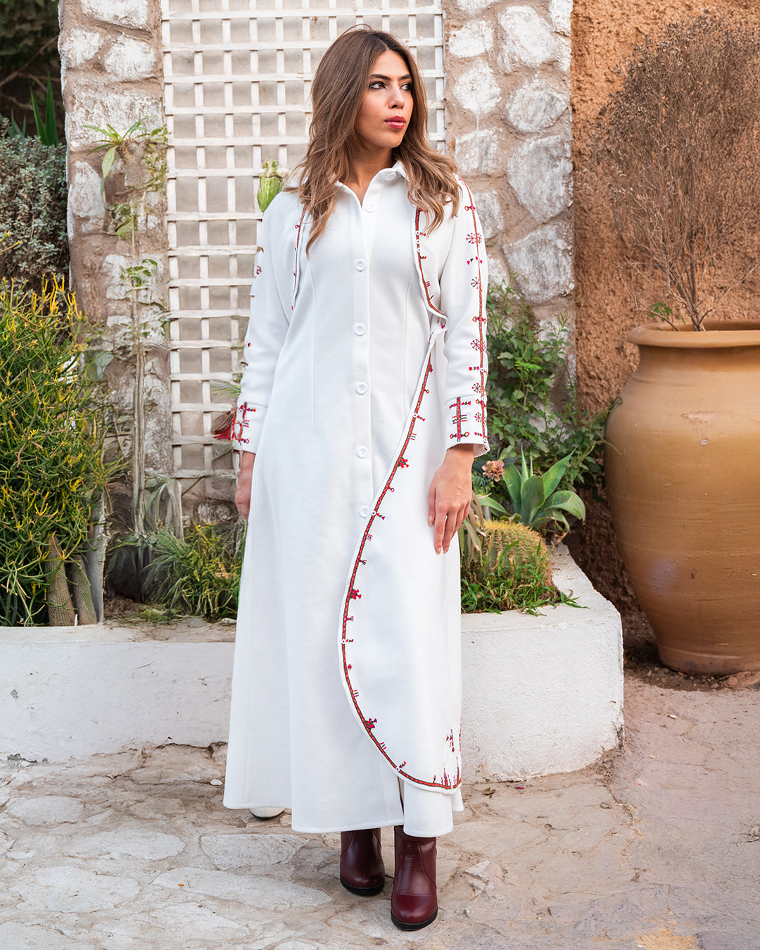 Siwa Oasis Red Border Coat