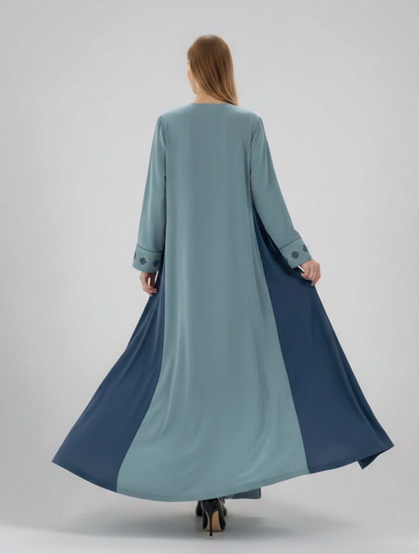Emerald Horizon Panelled Kaftan