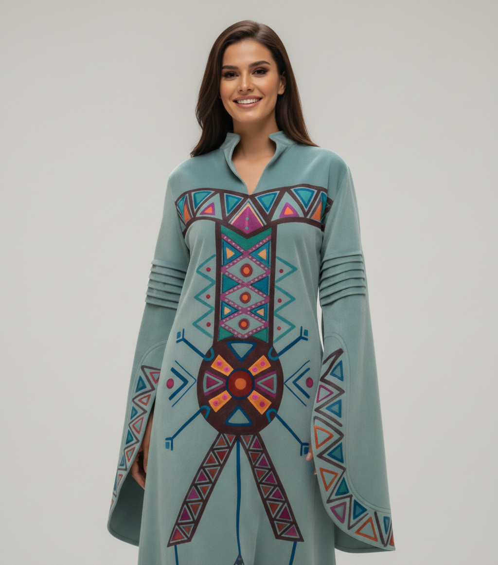 Desert Geometry Statement Dress